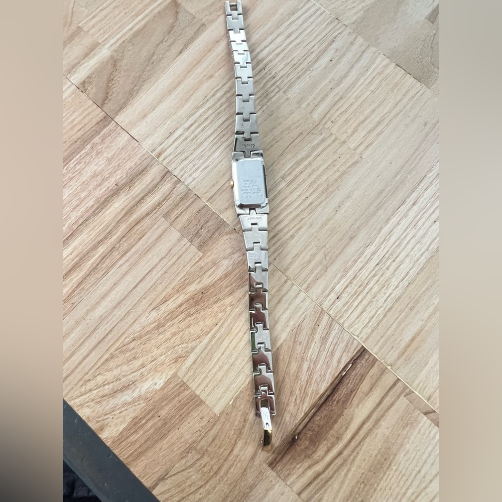 Seiko Ladies White Rectangular Dial Two Toned Dre… - image 6